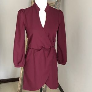 Burgundy Dress Long Sleeve
